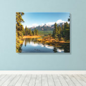 ロッキー山脈のキャンバス印刷 キャンバスプリント (インサイチュ (ウッドフロア))