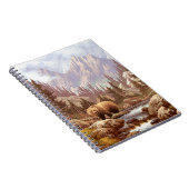 ロッキー山脈のグリズリーベア/ AF-006bear,g ノートブック (右側)