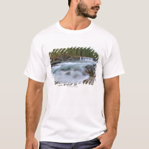 ロッキー山脈のヒツジの川の滝 Tシャツ