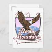 ロッキー山脈のロゴ シーズンポストカード (正面/裏面)
