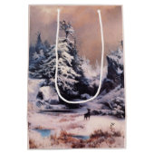 ロッキー山脈の冬 ミディアムペーパーバッグ (裏面)