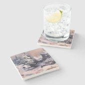 ロッキー山脈の冬(Thomas Moran) ストーンコースター (横)