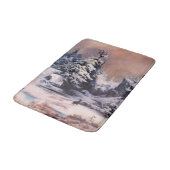 ロッキー山脈の冬(Thomas Moran) バスマット (アングル)