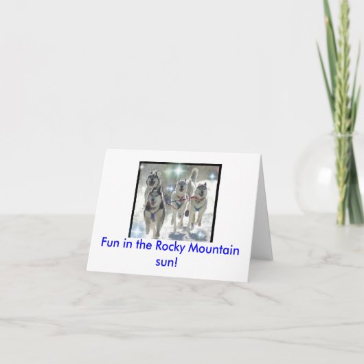 ロッキー山脈の太陽のおもしろい! カード (正面)