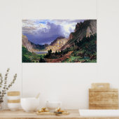 ロッキー山脈の嵐ロザリー山ビエルシュタット ポスター (キッチン)