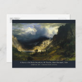 ロッキー山脈の嵐絵画 ポストカード (正面/裏面)