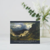 ロッキー山脈の嵐絵画 ポストカード (スタンド正面)