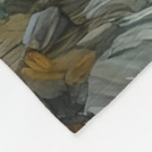 ロッキー山脈の星空の夜 フリースブランケット (角)