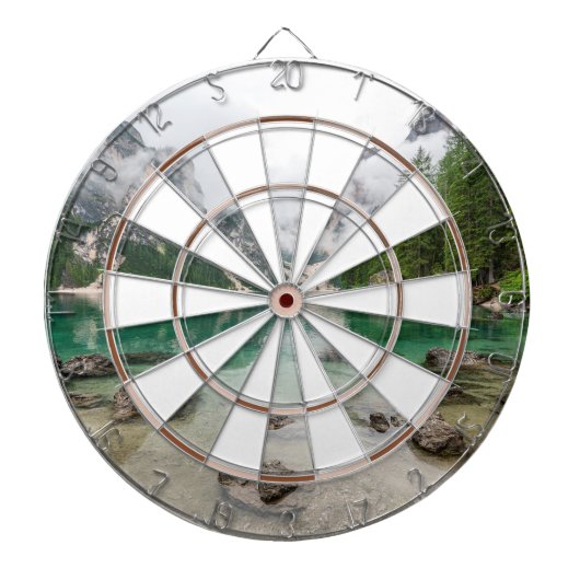 ロッキー山脈の氷河の湖 ダーツボード (正面)