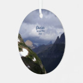 ロッキー山脈の氷河フォトメタルオーナメント メタルオーナメント (正面左)