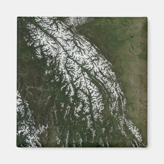 ロッキー山脈の眺め マグネット (正面)