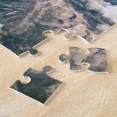ロッキー山脈の空中写真 ジグソーパズル (側面)