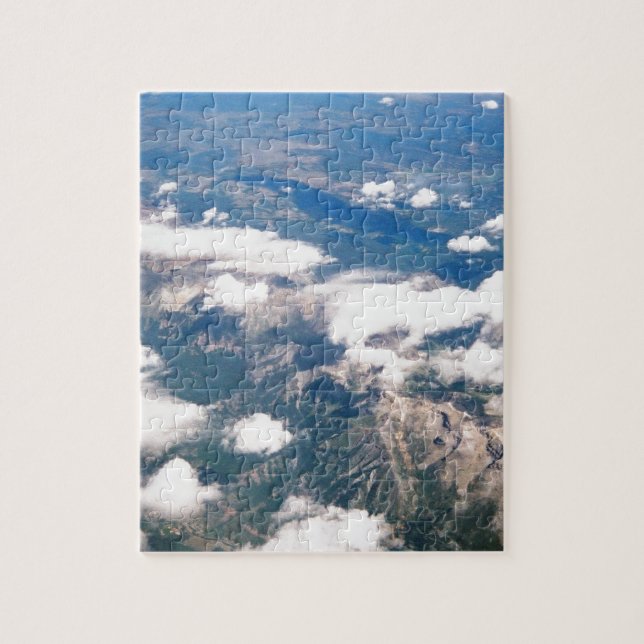 ロッキー山脈の空中写真 ジグソーパズル (縦)