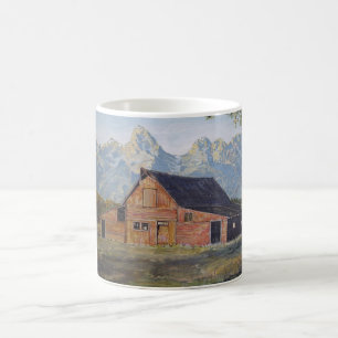 ロッキー山脈の納屋のマグ コーヒーマグカップ