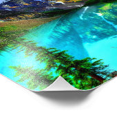 ロッキー山脈の美しいカナダ フォトプリント (角)