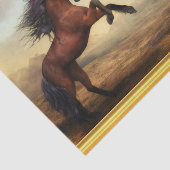 ロッキー山脈の谷のFriesianのばん馬 薄葉紙 (詳細)