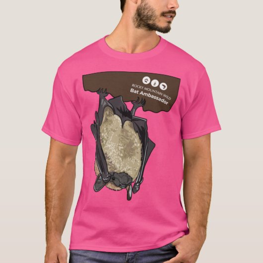 ロッキー山脈の野生のコウモリ大使オーバーサイズ Tシャツ (正面)