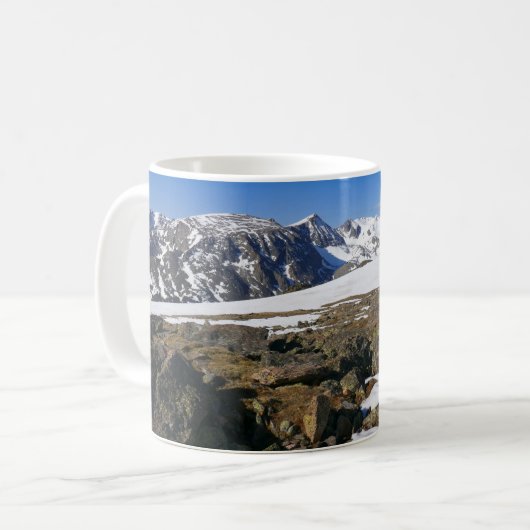 ロッキー山脈の雪解け コーヒーマグカップ (正面左)