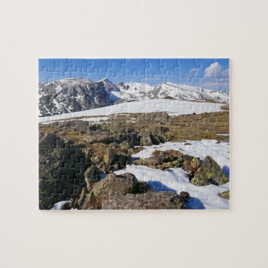 ロッキー山脈の雪解け ジグソーパズル (横)
