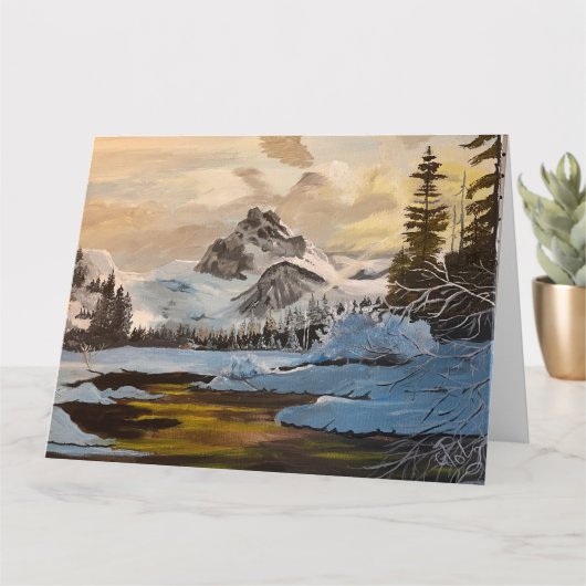 ロッキー山脈の雪、Gary Polingによる カード (小さな植物)