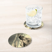 ロッキー山脈の高いコースターセット ラウンドペーパーコースター (インサイチュ)