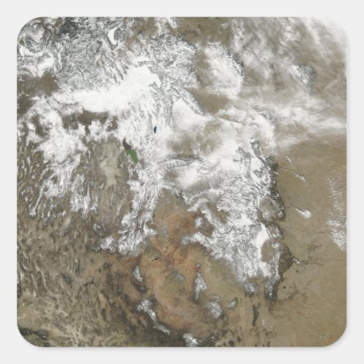 ロッキー山脈の高い峰 スクエアシール (正面)