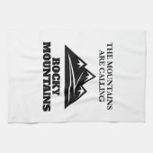 ロッキー山脈はハイキングトレイル引用文と呼んでいる キッチンタオル (横)