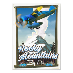 ロッキー山脈を空から! フォトプリント