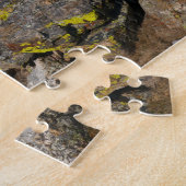 ロッキー山脈を見つめる黄色いベリーズのマーモット ジグソーパズル (側面)