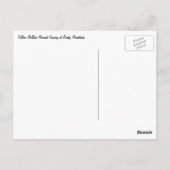 ロッキー山脈を見つめる黄色いベリーズのマーモット ポストカード (裏面)