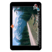 ロッキー山脈カナダ3D赤シアンAnaglyph写真 マグネット (縦)