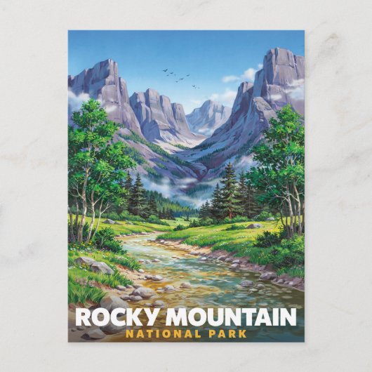 ロッキー山脈コロラド州旅行 ポストカード (正面)