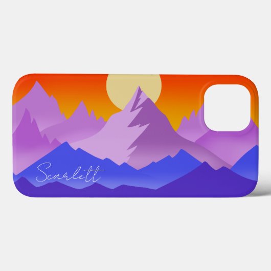 ロッキー山脈ゴールデンアワーサンアート Case-Mate iPhoneケース (裏面 (横))