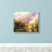 ロッキー山脈セレニティ祈りの言葉キャンバス印刷 キャンバスプリント (インサイチュ (ウッドフロア))