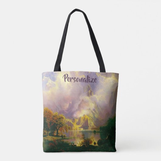 ロッキー山脈セレニティ祈りの言葉トートバッグ トートバッグ (裏面)