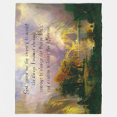 ロッキー山脈セレニティ祈りの言葉フリースブランケット フリースブランケット (正面)