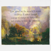 ロッキー山脈セレニティ祈りの言葉フリースブランケット フリースブランケット (正面(横))