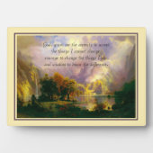 ロッキー山脈セレニティ祈りの言葉プレート フォトプラーク (正面)