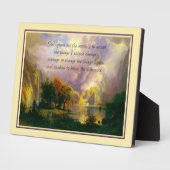 ロッキー山脈セレニティ祈りの言葉プレート フォトプラーク (側面)