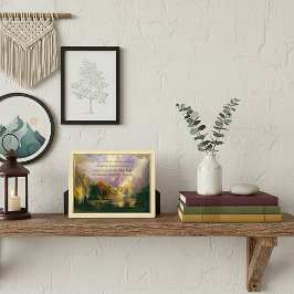 ロッキー山脈セレニティ祈りの言葉プレート フォトプラーク