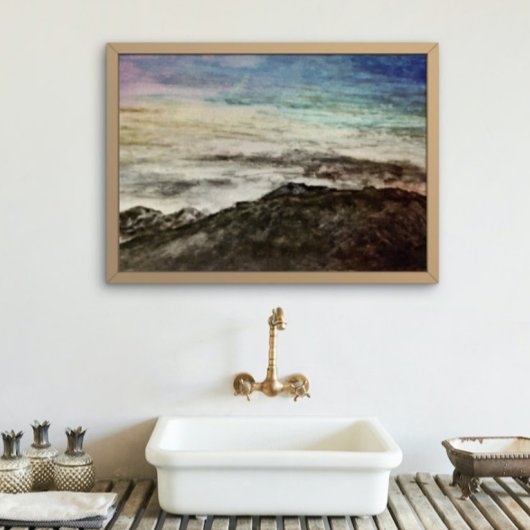 ロッキー山脈チェーンオーロラの風景 キャンバスプリント