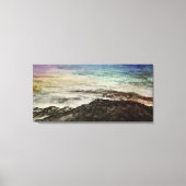 ロッキー山脈チェーンオーロラの風景 キャンバスプリント (正面)