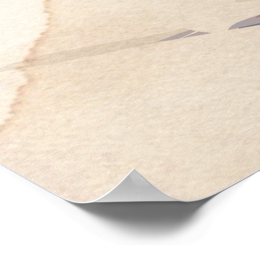 ロッキー山脈ヴィンテージ旅行ポスター ポスター (角)