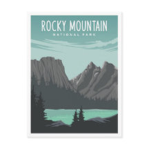 ロッキー山脈国立公園の旅のイラスト