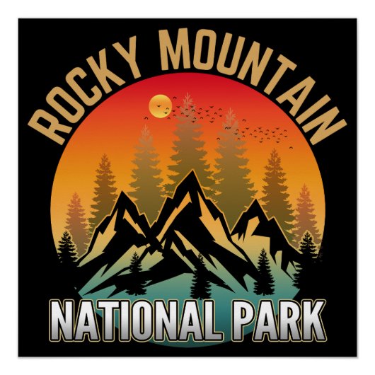 ロッキー山脈国立公園 ポスター (正面)