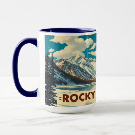 ロッキー山脈大陸分水嶺の標高 マグカップ