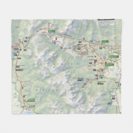 ロッキー山脈(コロラド州)の地図のフリースブランケット フリースブランケット