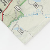 ロッキー山脈(コロラド州)の地図のフリースブランケット フリースブランケット (角)