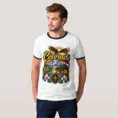 ロッキー山脈 コロラド州, デンバー コロラド州, グレート Tシャツ (正面フル)