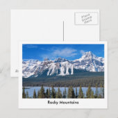ロッキー山脈 ポストカード (正面/裏面)